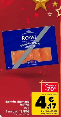 Oferta de Salmon Ahumado por 13,89€ en Carrefour