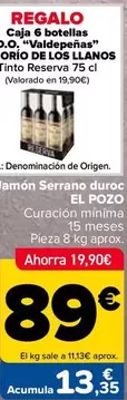 Oferta de El Pozo - Jamón Serrano Duroc  El Pozo por 89€ en Carrefour