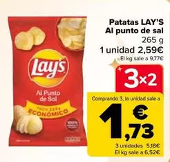 Oferta de Lay's - Patatas Al Punto De Sal por 2,59€ en Carrefour