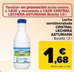 Oferta de Central Lechera Asturiana - Leche Semidesnatada por 1,68€ en Carrefour