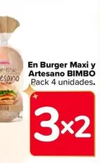 Oferta de Bimbo - En Burger Maxi Y Artesano en Carrefour