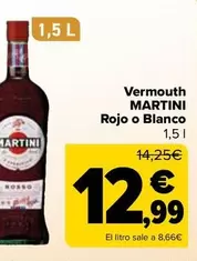 Oferta de Martini - Vermouth Rojo O Blanco por 12,99€ en Carrefour