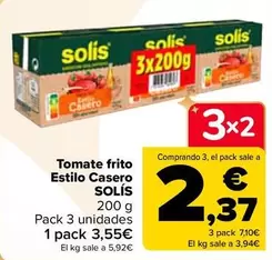 Oferta de Solís - Tomate Frito Estilo Casero en Carrefour