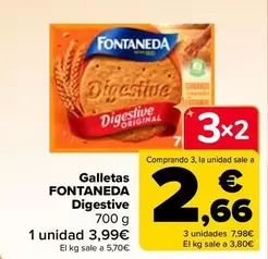 Oferta de Fontaneda - Galletas Digestive en Carrefour