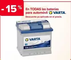 Oferta de Varta - En Todas Las Baterias Para Automovil en Carrefour