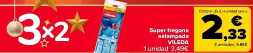 Oferta de Vileda - Super Fregona Estampada por 3,49€ en Carrefour