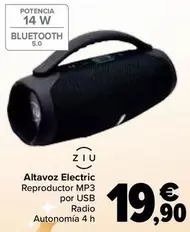 Oferta de Ziu - Altavoz Electric por 19,9€ en Carrefour