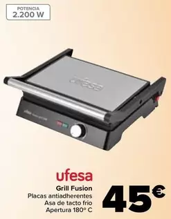 Oferta de Ufesa - Grill Fusion por 45€ en Carrefour