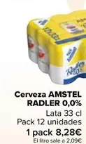 Oferta de Amstel - Cerveza Radler 0,0% en Carrefour