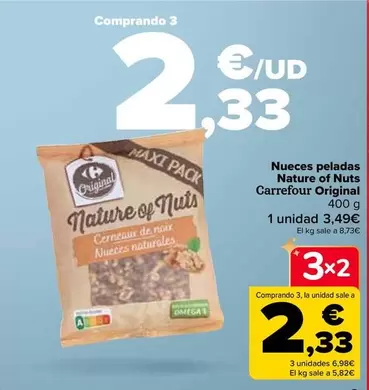 Oferta de Carrefour - Nueces Peladas  Nature Of Nuts  Original por 3,89€ en Carrefour