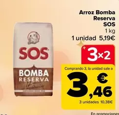 Oferta de Sos - Arroz Bomba Reserva en Carrefour