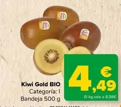 Oferta de Kiwi Gold Bio por 4,49€ en Carrefour