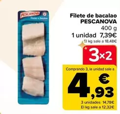 Oferta de Pescanova - Filete De Bacalao en Carrefour