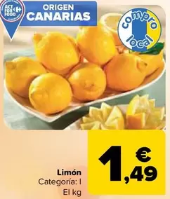 Oferta de Limon por 1,49€ en Carrefour