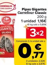 Oferta de Carrefour - Pipas Gigantes Classic en Carrefour