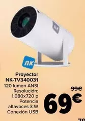 Oferta de Nk  - Proyector NK-TV340031 por 69€ en Carrefour