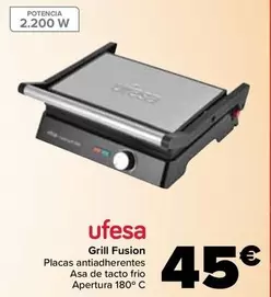 Oferta de Ufesa - Grill Fusion por 45€ en Carrefour