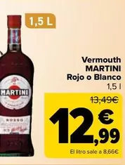 Oferta de Martini - Vermouth Rojo O Blanco por 12,99€ en Carrefour