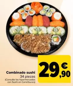 Oferta de Combinado Sushi por 29,9€ en Carrefour