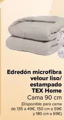 Oferta de Tex Home - Edredón Microfibra Velour Liso / Estampado por 38€ en Carrefour