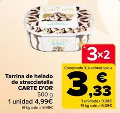 Oferta de Carte d'Or - Tarrina De Helado De Stracciatella en Carrefour