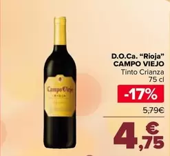 Oferta de Campo Viejo - D.O.Ca. "Rioja" por 4,75€ en Carrefour