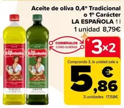 Oferta de La Española - Aceite De Oliva 0,4o Tradicional O 1o Caracter en Carrefour