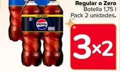 Oferta de Pepsi - En Refresco Regular O Zero Botella 175 L  Pack 2 Unidades en Carrefour