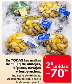 Oferta de En Todas Las Mallas De Almejas, Bígaros, Navajas Y Berberechos en Carrefour