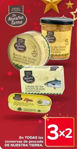 Oferta de De Nuestra Tierra - En Todas Las Conservas De Pescado en Carrefour