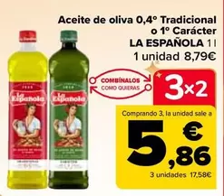 Oferta de La Española - Aceite De Oliva 0,4 O Tradicional O 1o Caracter en Carrefour