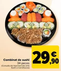 Oferta de Combinado Sushi por 29,9€ en Carrefour