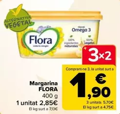 Oferta de Flora - Margarina en Carrefour