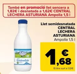 Oferta de Central Lechera Asturiana - Leche Semidesnatada por 1,68€ en Carrefour