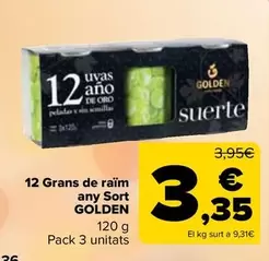 Oferta de Golden - 12 Uvas Ano Suerte por 3,35€ en Carrefour