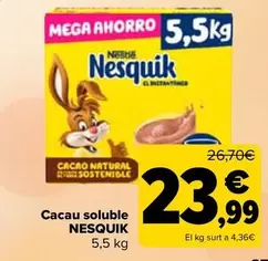 Oferta de Nesquik - Cacao Soluble por 23,99€ en Carrefour