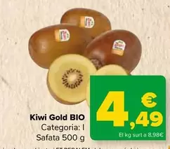 Oferta de Kiwi Gold Bio por 4,49€ en Carrefour