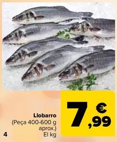 Oferta de Lubina por 7,99€ en Carrefour