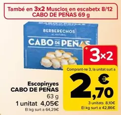 Oferta de Cabo De Peñas - Berberechos en Carrefour