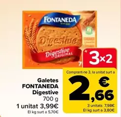 Oferta de Fontaneda - Galletas Digestive en Carrefour