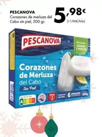 Oferta de Pescanova - Corazones De Merluza Del Cabo Sin Piel por 5,98€ en Supermercados Lupa