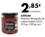 Oferta de Cárcar - Pimientos Del Piquillo De Lodosa Enteros D.o.p. por 2,85€ en Supermercados Lupa