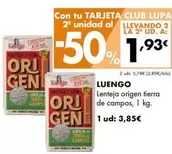 Oferta de Luengo - Lenteja Origen Tierra De Campos por 3,85€ en Supermercados Lupa