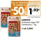 Oferta de Luengo - Garbanzo Origen Igp Fuentesauco por 3,85€ en Supermercados Lupa