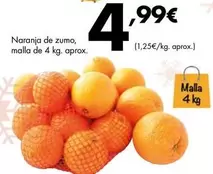 Oferta de Naranja De Zumo por 4,99€ en Supermercados Lupa