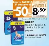 Oferta de Dodot - Panal T3 por 16,99€ en Supermercados Lupa