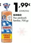 Oferta de Bimbo - Pan Sandwich Familiar por 1,99€ en Supermercados Lupa