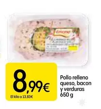 Oferta de Pollo Relleno Queso, Bacon Y Verduras por 8,99€ en Dialprix