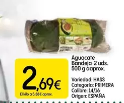 Oferta de Aguacate Bandeja por 2,69€ en Dialprix