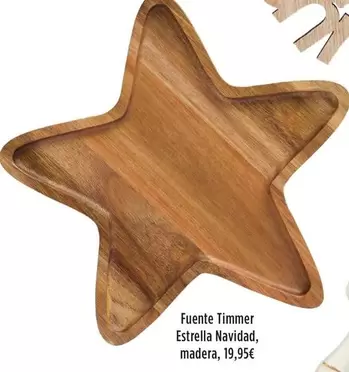 Oferta de Estrella - Fuente Timmer  Navidad Madera por 19,95€ en El Corte Inglés